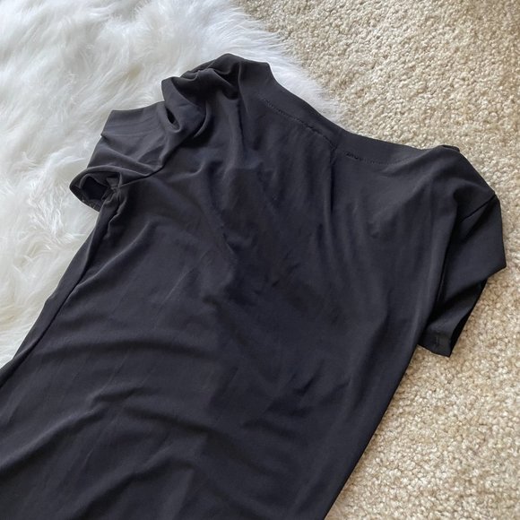 Black Bodycon Dress with Front Lace Up Size Small - Picture 3 of 8